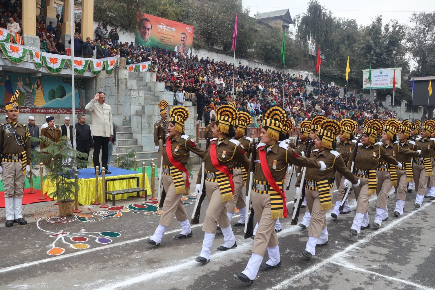 Republic Day: Himachal Industries Minister unfurls National Flag in Mandi