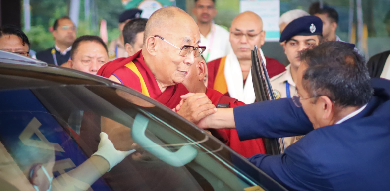 Back from US after knee surgery, Dalai Lama arrives to grand reception at Kangra airport