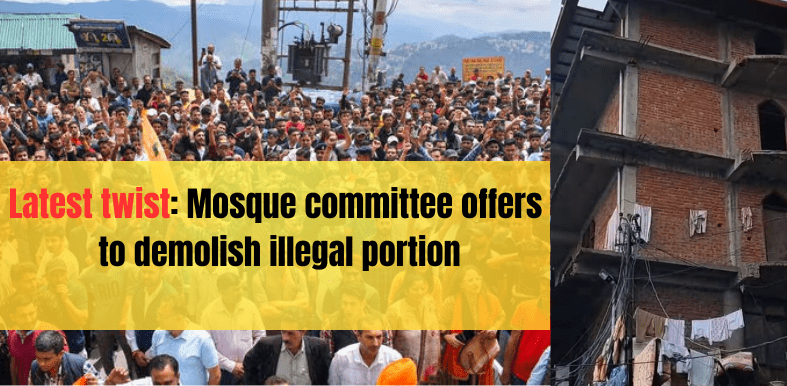 New twist to Sanjauli mosque controversy, masjid committee offers to demolish illegal portion