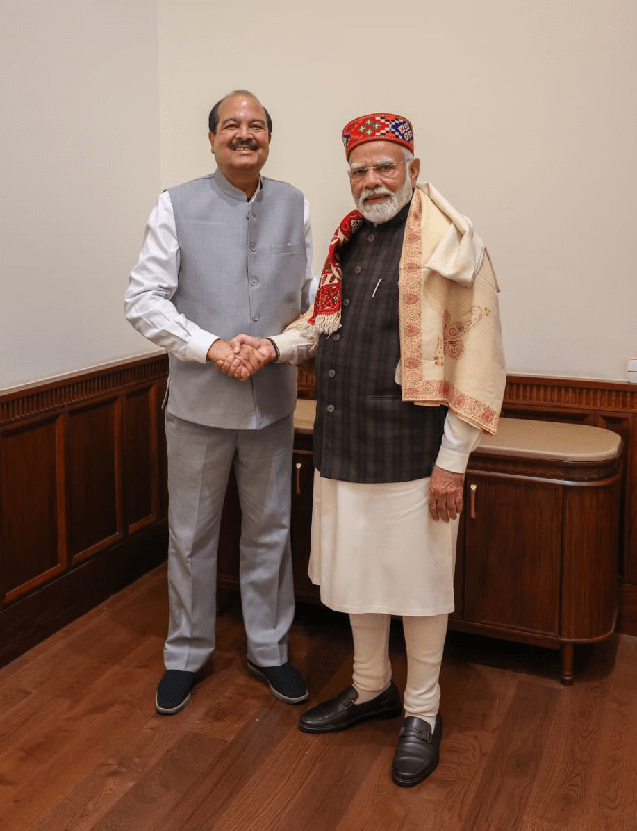 Himachal BJP leader Harsh Mahajan meets PM Modi, bats for new NH projects in Chamba