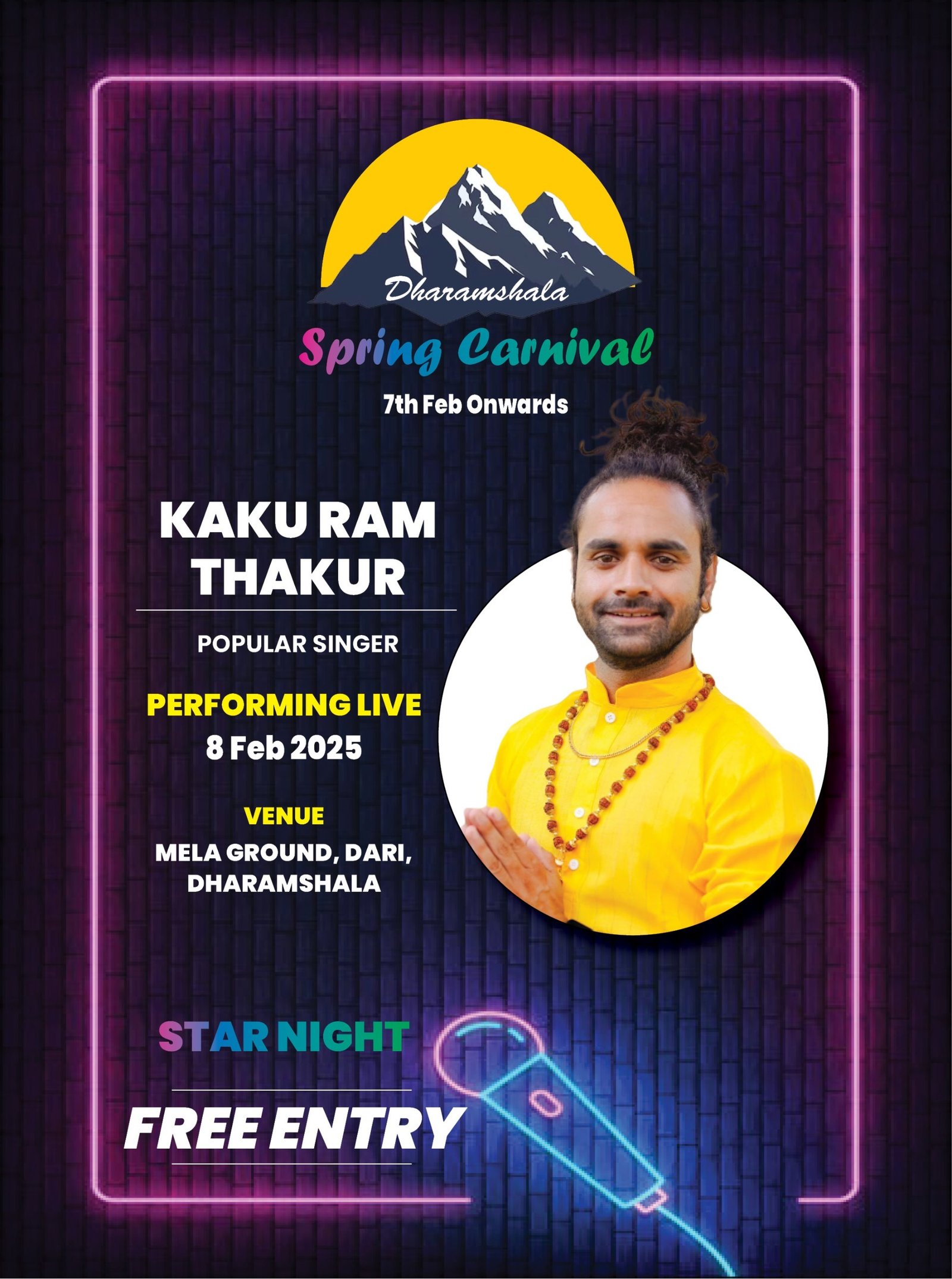 Dharamshala Spring Carnival-2025 off to a grand start, Day 2 to feature electrifying performance by Kaku Ram Thakur