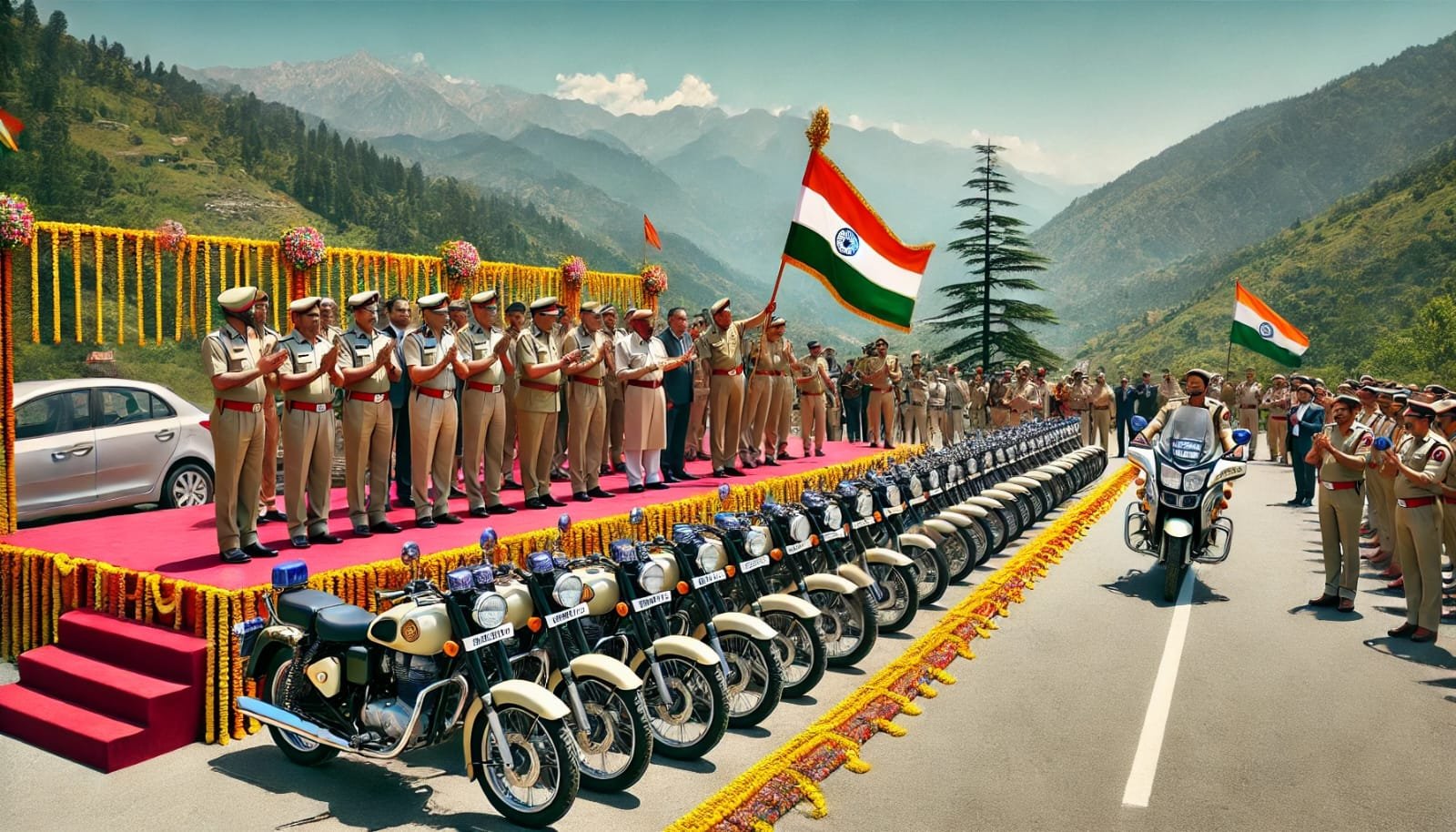 Himachal CM flags off 27 police motorcycles for Kangra, Mandi to boost road safety