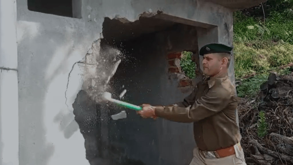 Dalhousie Forest Dept in Himachal demolishes house, shed built on govt land 2 a2 12