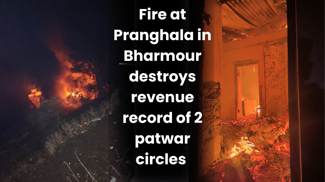 Fire at Pranghala in Bharmour destroys revenue record of 2 patwar circles