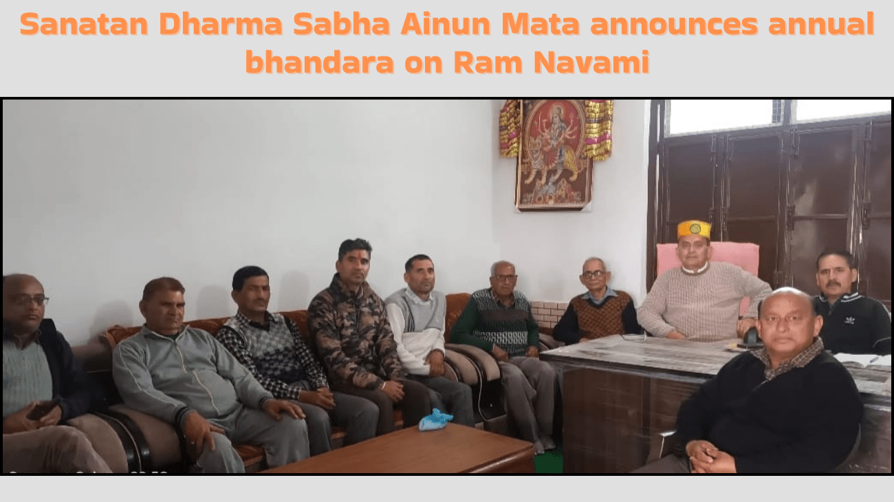 Sanatan Dharma Sabha Ainun Mata announces annual bhandara on Ram Navami, extends help to injured youth