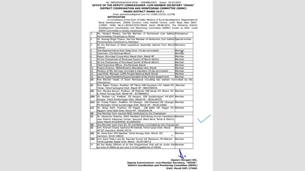 After 11-month delay, BJP MP Kangana Ranaut finally forms pro-development DISHA committee in Mandi 2 a1 2