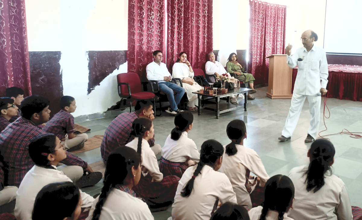 Brahma Kumaris Expert Dr. Suresh Sharma Urges Students to Prioritize Education and Road Safety
