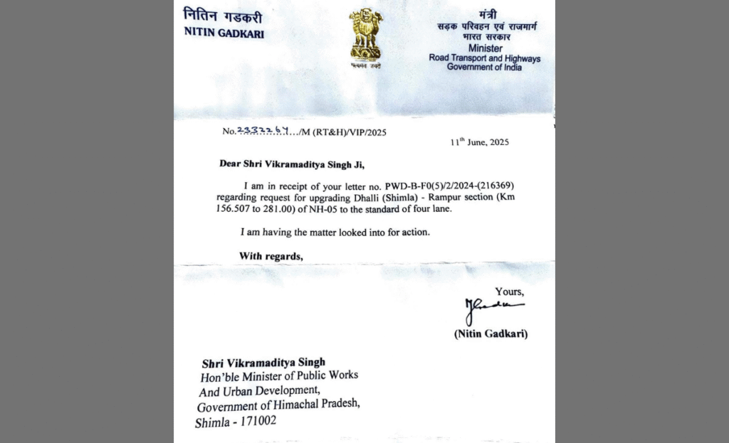 Gadkari's green signal for Himachal Jalori Jot Tunnel, Shimla's Dhalli-Rampur four-lane in pipeline too, reveals Vikramaditya 2 a1 15