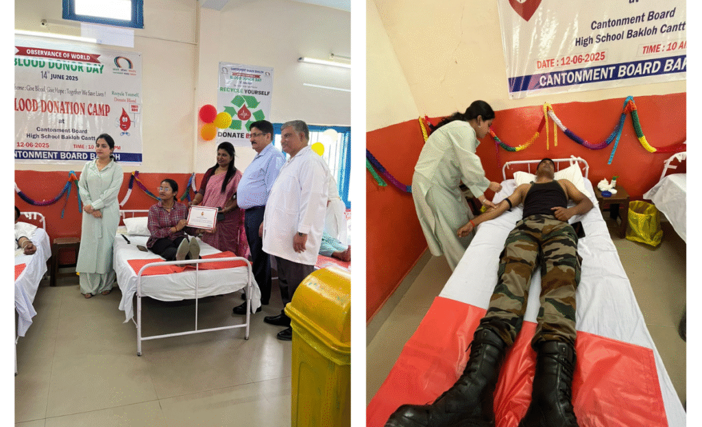 40 units of blood collected at camp organised by Cantonment Board-Bakloh ahead of World Blood Donor Day 2 a1 9