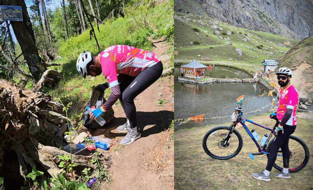 Mandi’s Jaspreet Paul cycles to world’s highest temple at 12,778 feet in Himachal 2 a3 4