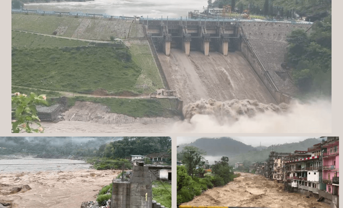 Himachal monsoon: Juni Khud turns fierce, all 5 gates of Pandoh Dam opened; power generation suspended at power house