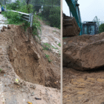 Monsoon Havoc Near Drang: Road Collapse Triggers Massive Traffic Jam on NH Four-Lane
