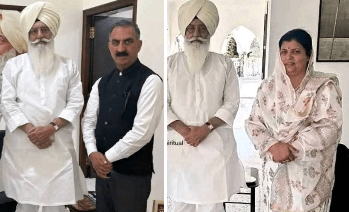 CM Sukhu and MLA Kamlesh Thakur Meet Radha Swami Beas Chief Maharaj Gurinder Singh in Parour