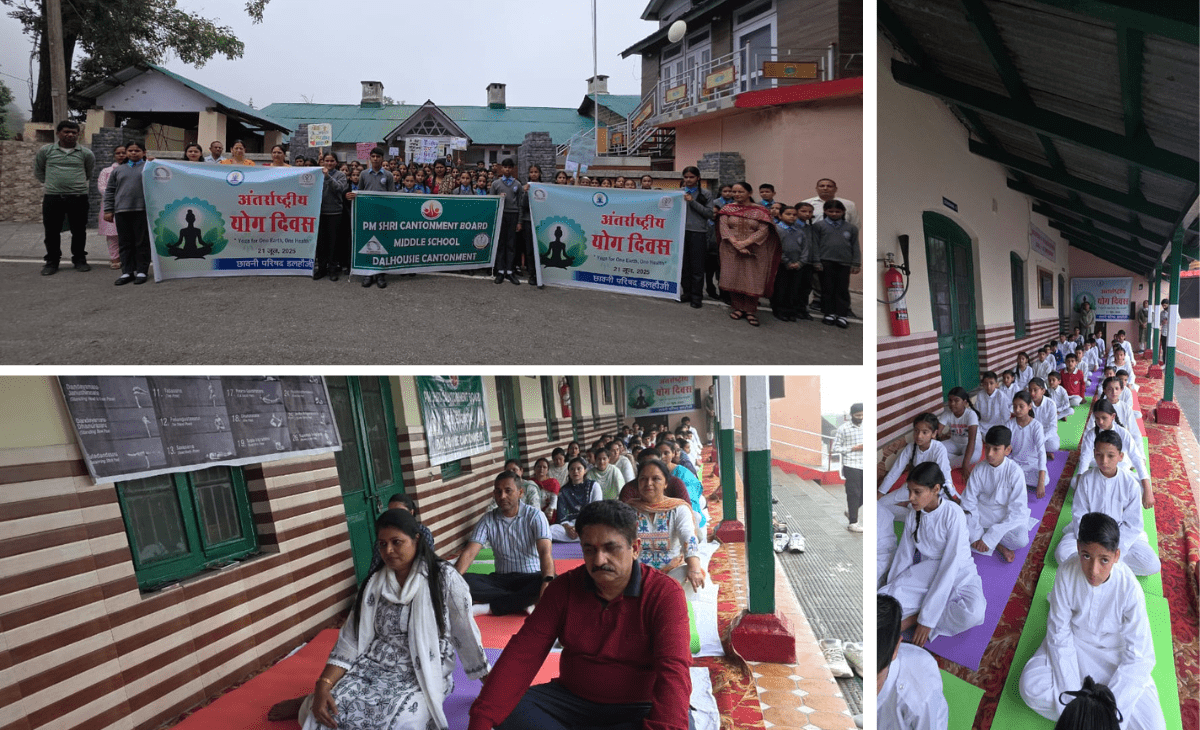 Dalhousie, Bakloh Cantonment Boards celebrate Yoga Day with enthusiasm under ‘One Earth, One Health’ theme