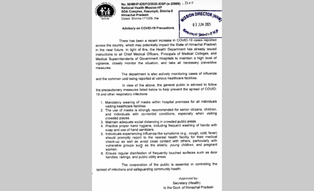 Covid returns to Himachal after 2.5 years amid national surge; govt out with list of dos and don'ts at hospitals 2 w1