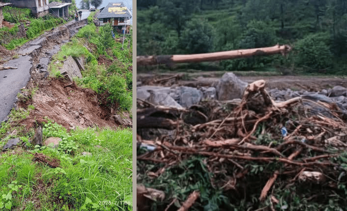 Himachal’s Mandi District Battles Nature’s Wrath: Flash Floods, Cloudbursts Leave Trail of Destruction
