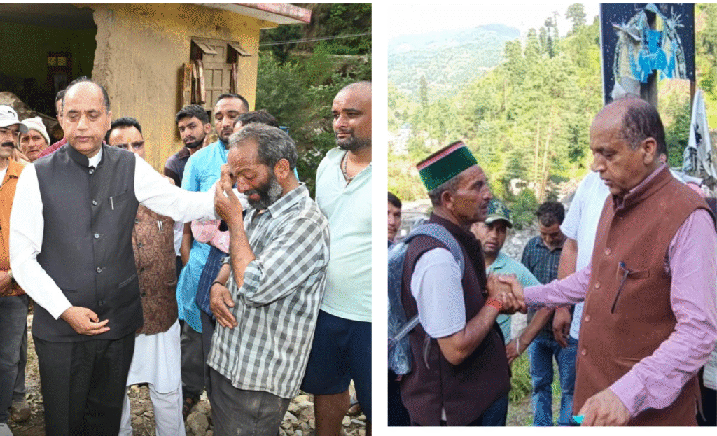 Salutes of ‘jai’ for Jai Ram Thakur as Himachal ex-CM walks 150 km across rain-ravaged Seraj to share people’s pain 2 m1
