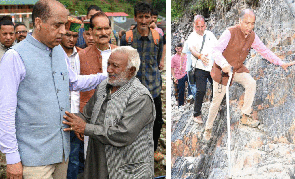 Salutes of ‘jai’ for Jai Ram Thakur as Himachal ex-CM walks 150 km across rain-ravaged Seraj to share people’s pain 5 m5