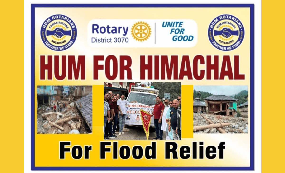 129 Rotary Clubs from North India join hands for massive relief operation in cloudburst-hit Mandi