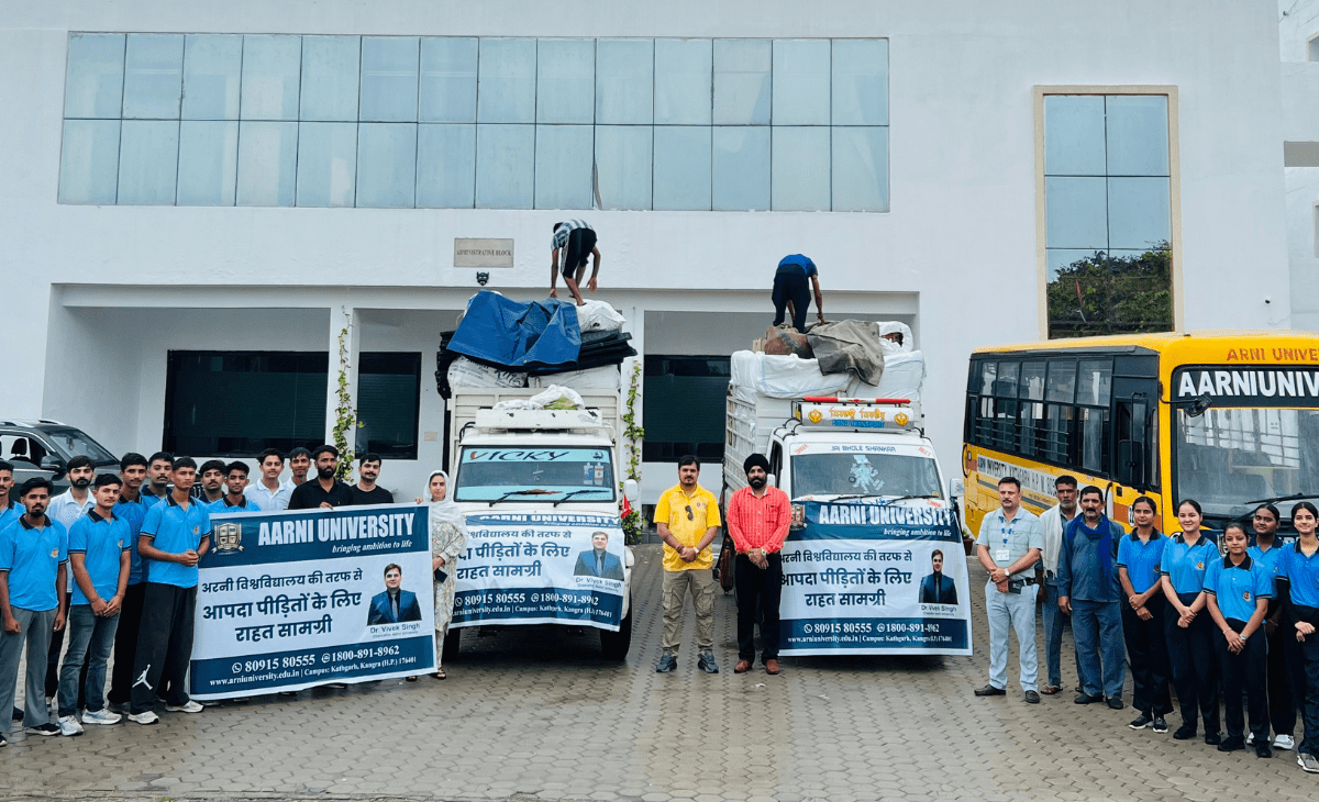 Arni University Sends Relief Supplies to Disaster-Hit Families in Himachal