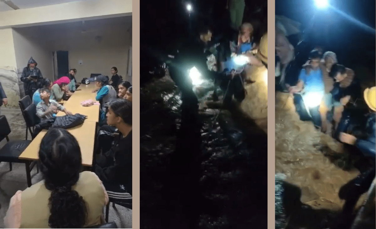 Cloudburst in Mandi: SHO Carries Survivors on His Back During Daring Night Rescue