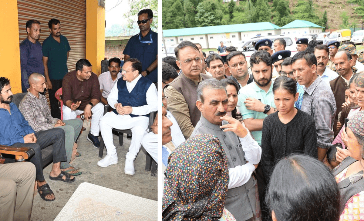 Sukhu, Nadda visit cloudburst-ravaged Mandi on same day, but after a week; critics call it optics