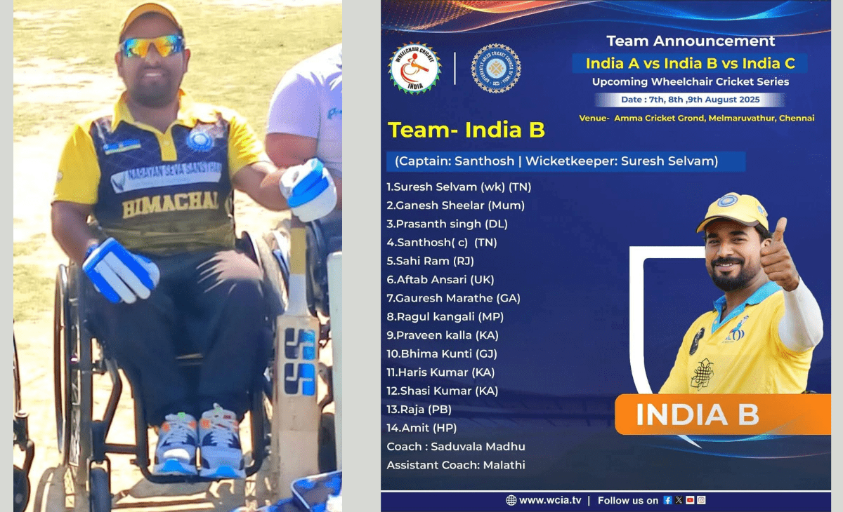Himachal youth Amit Thakur makes it to India-B team in wheelchair cricket, hails from remote Chamba village