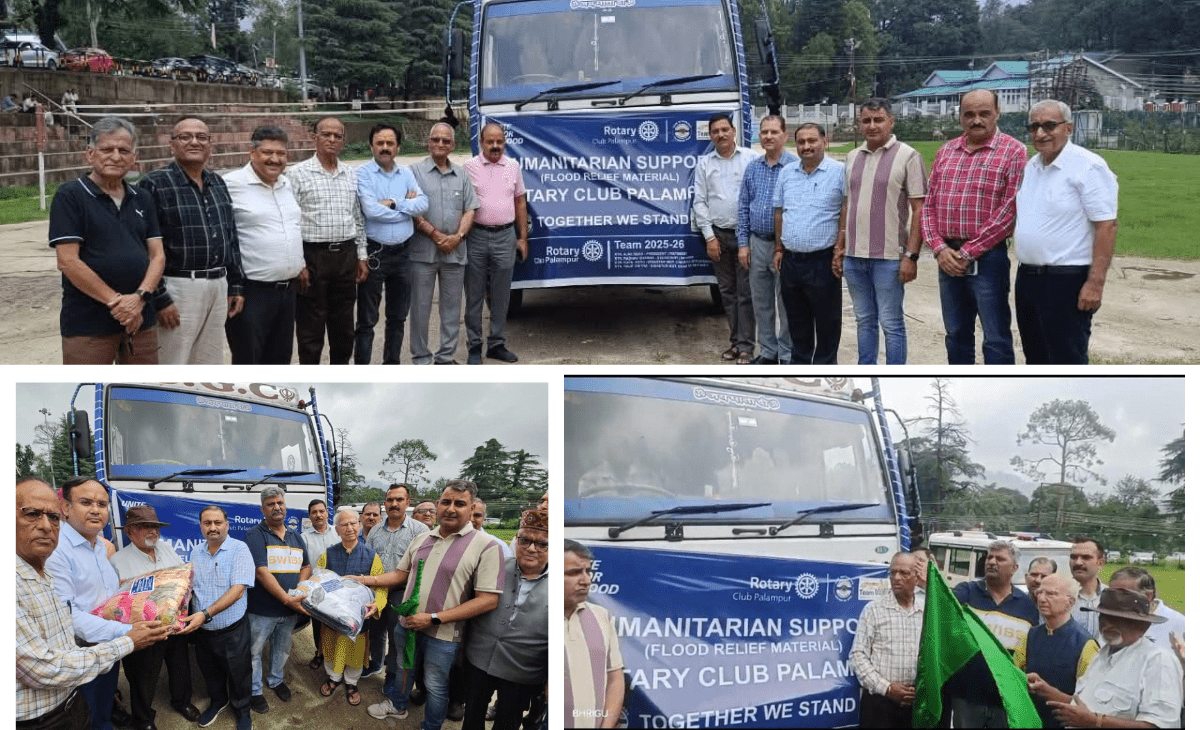 Rotary Club Palampur Dispatches Relief to Flood-Hit Thunag in Mandi