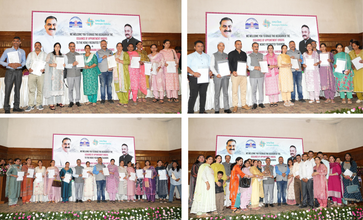 Himachal CM hands over appointment letters to 312 drawing teachers, gives sneak-peek into new retirement policy for tutors
