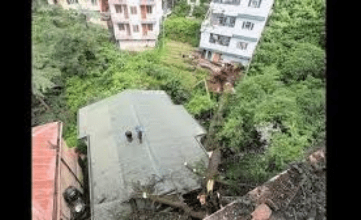 Landslide reduces 30-room building to rubble in Himachal’s Balichowki, 60 families displaced