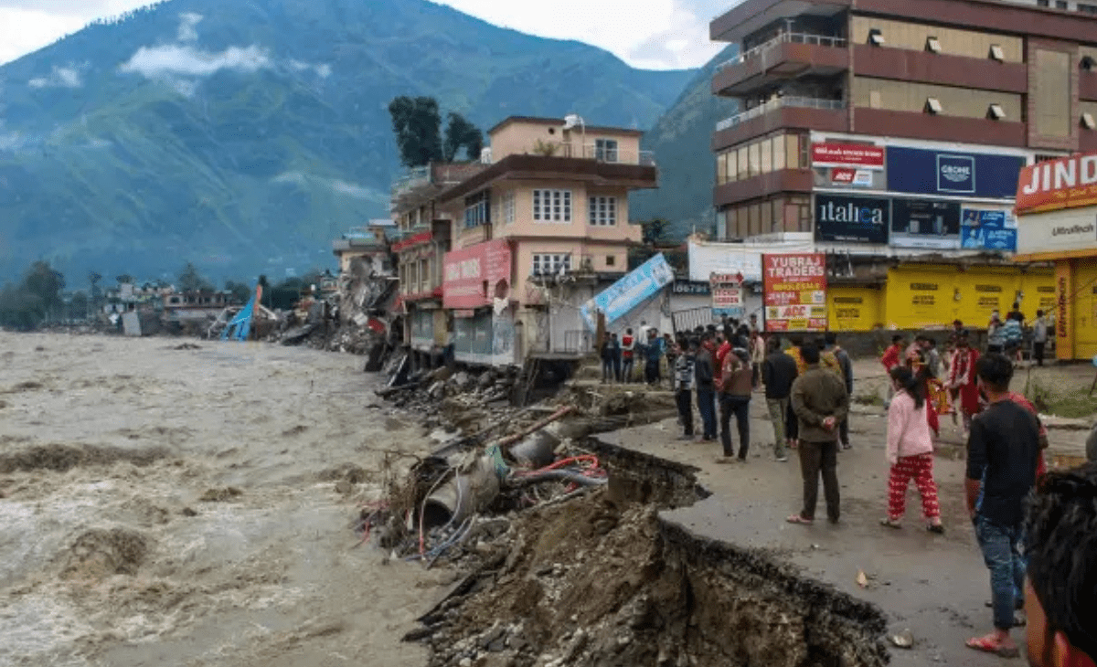 Himachal man jumps into flooded Sirmaur rivulet to save cow, himself gets swept away