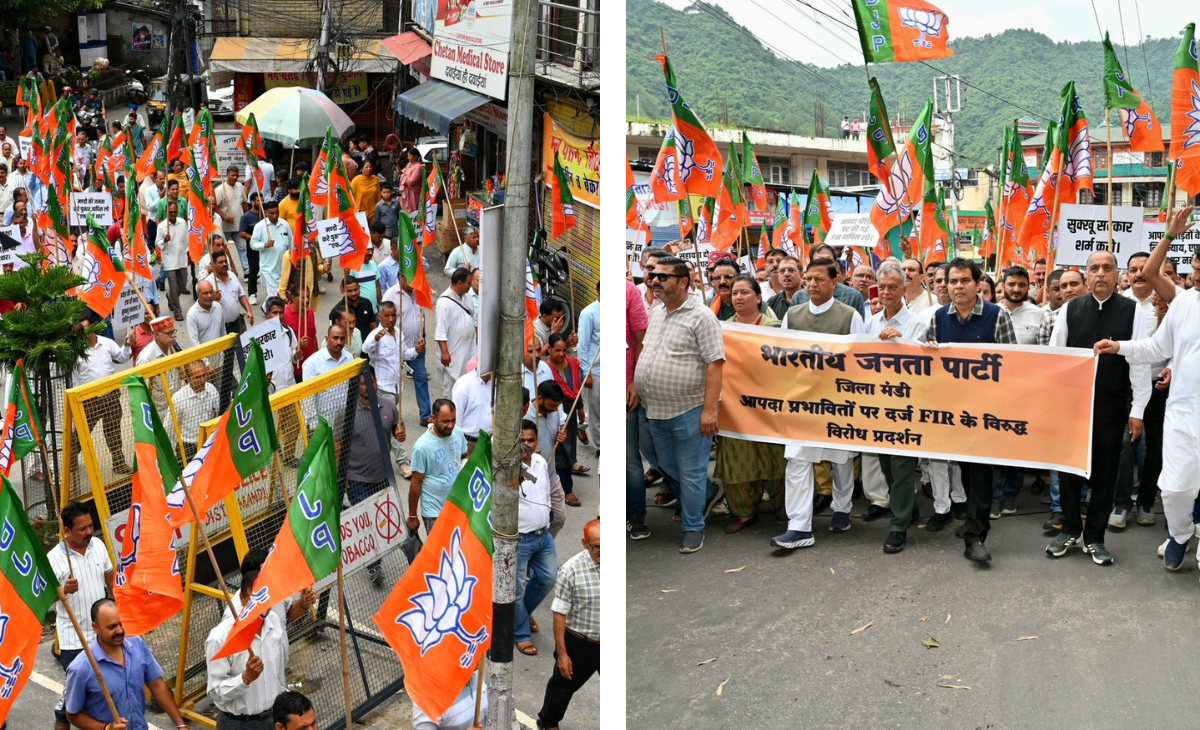Himachal BJP holds rally in Mandi to protest FIRs against protesters in Thunag, calls Congress govt ‘arrogant’