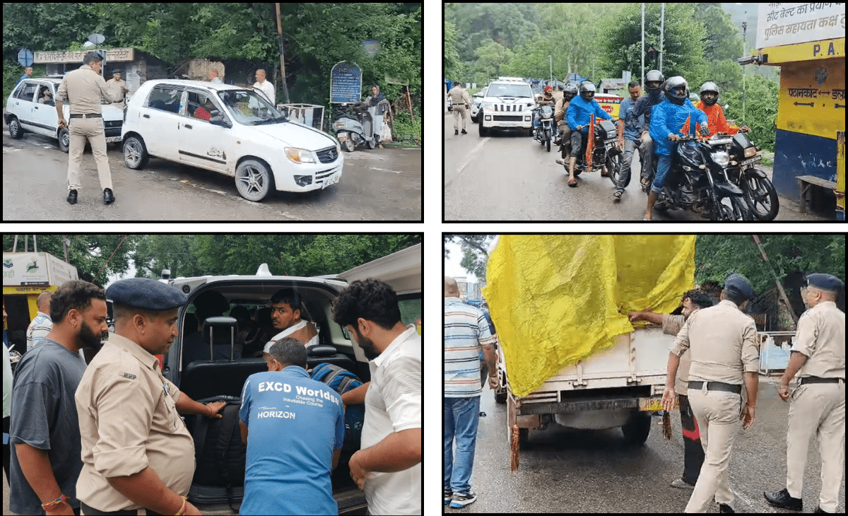 Joint Police Check Conducted at Tunuhatti Ahead of Manimahesh Yatra in Chamba