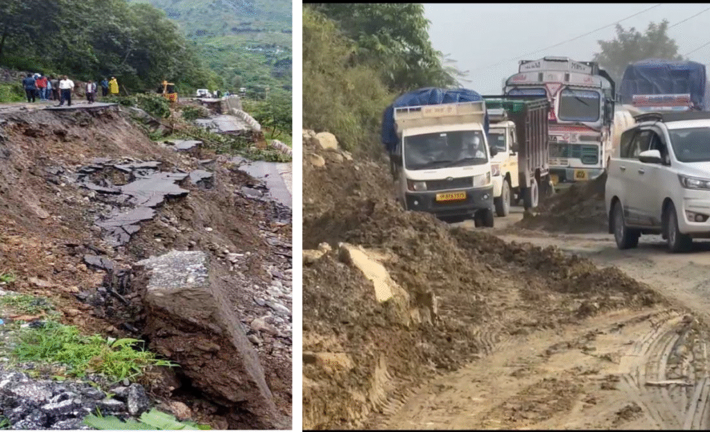 Landslide threat looms over Mandi–Aut Highway stretch 2 w 1