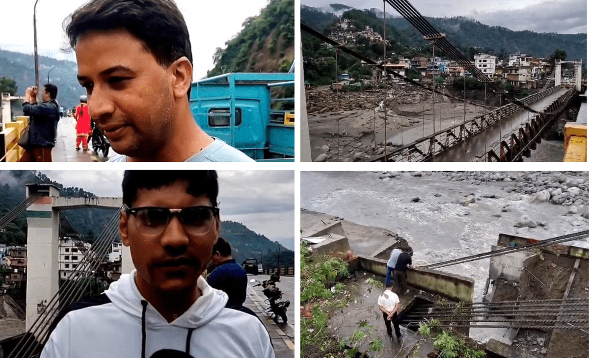 Torrential rains threaten Chamba’s historic Sheetla bridge, locals fear collapse