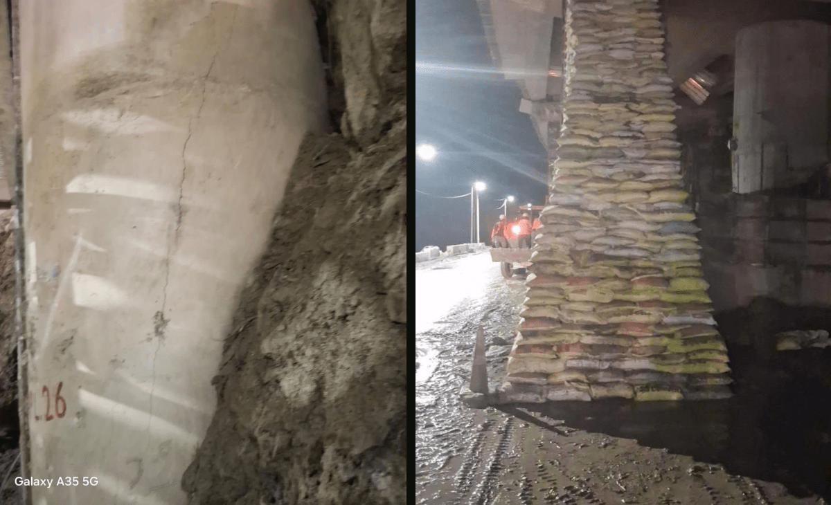 More damage on Chandigarh-Manali four-lane highway as another pillar develops cracks at Dwada flyover
