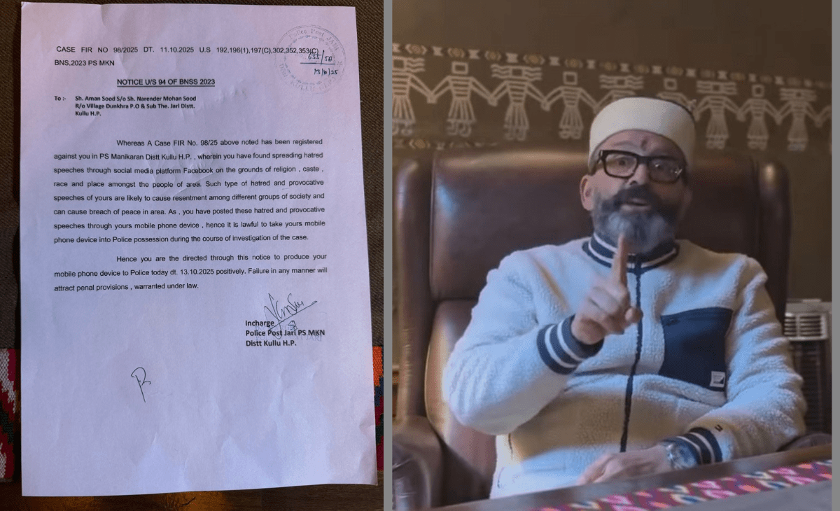 FIR against Himachal social worker Aman Sood for ‘spreading hate’ during Kullu Dussehra dispute between devotees, Tehsildar