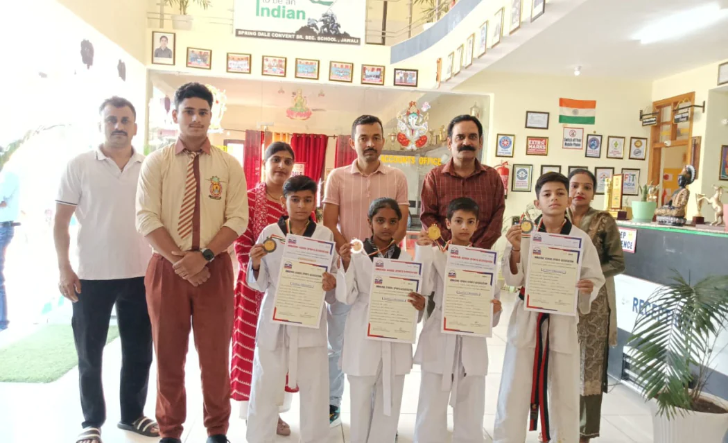 Spring Dale Convent School student wins gold at state-level taekwondo championship
