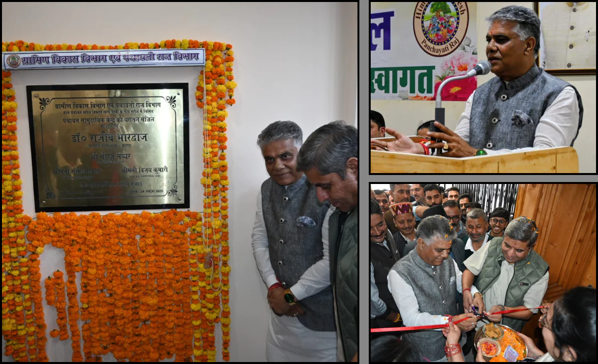 Kangra MP, MLA Neeraj Nayyar inaugurate panchayat bhawan in Chamba’s Sarol