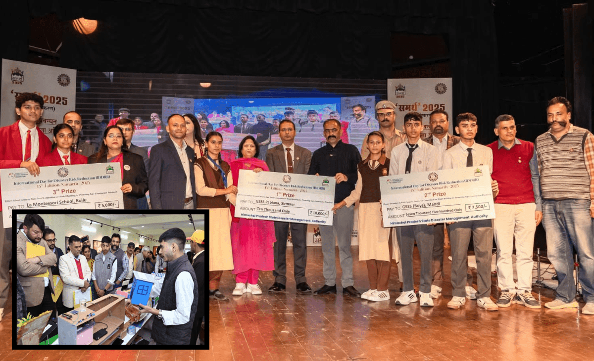 Mandi Students Win State-Level Award for Earthquake-Resistant Model