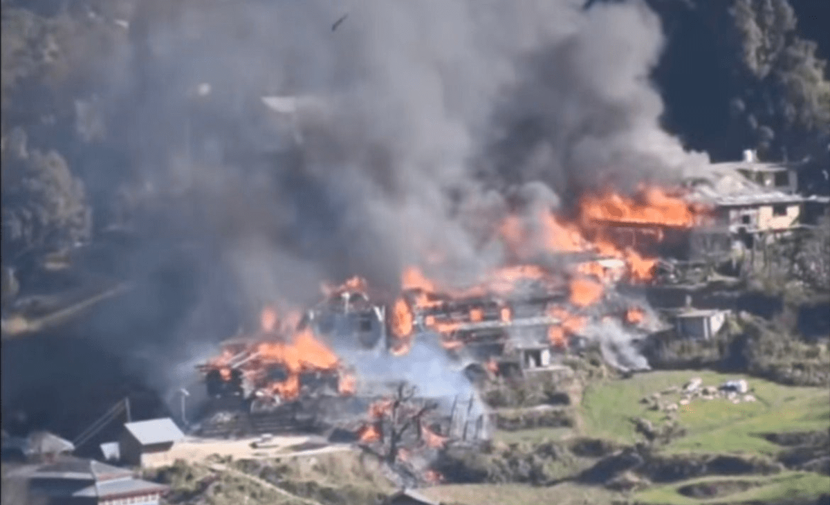 Raging Fire Guts Jhniyar Village in Tirthan Valley — 16 Houses, 4 Cowsheds and 2 Temples Burnt to Ashes; 20 Families Homeless