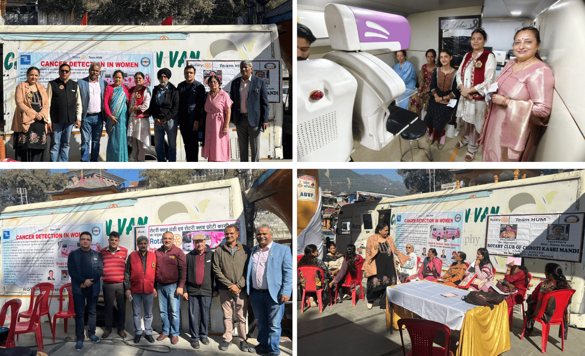 70 women screened at free Rotary cancer detection camp in Mandi