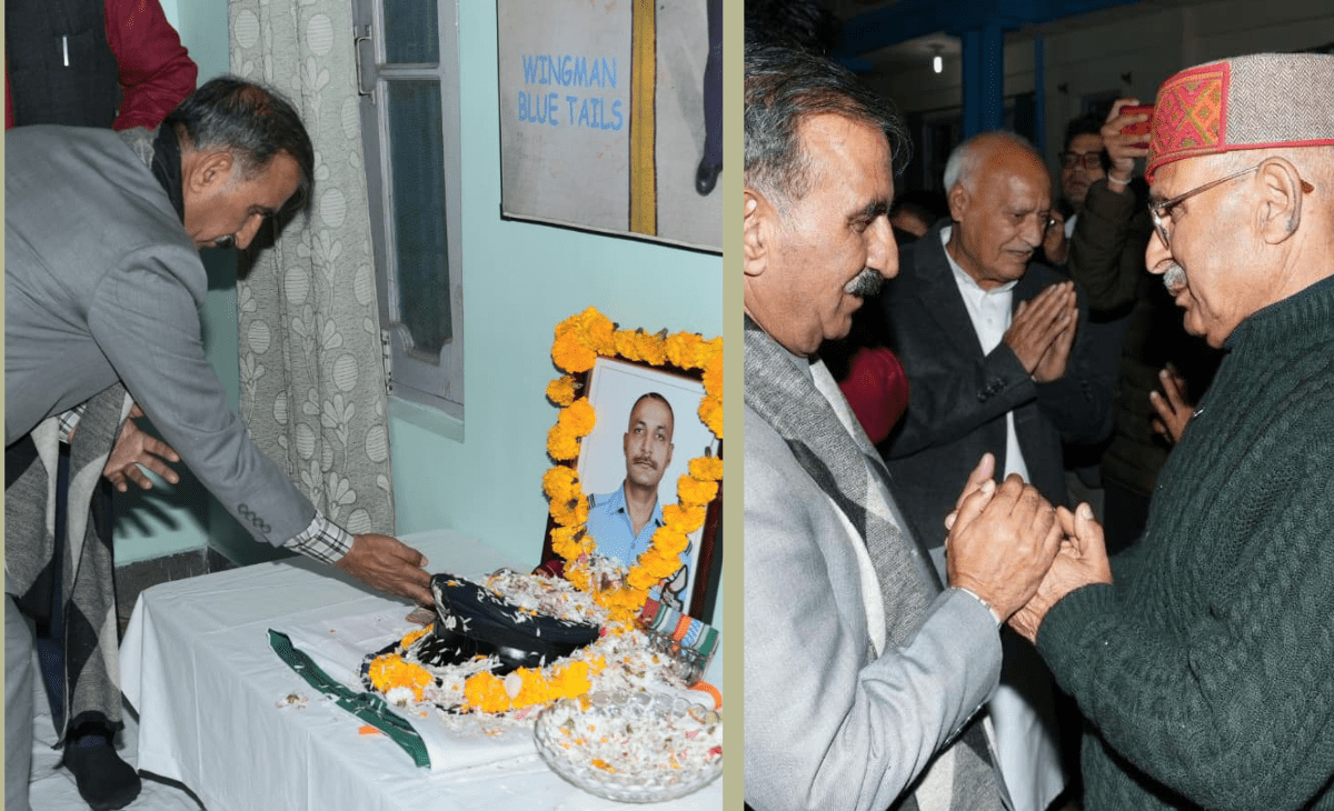 CM condoles the family of Wing Commander Namansh Syal
