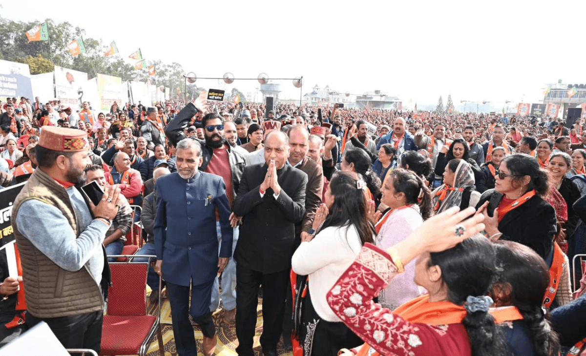 Massive crowd at Dharamshala rally comes as boost for Himachal BJP, Jai Ram Thakur’s leadership amid internal wrangling