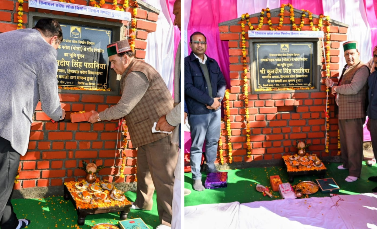 Chamba: Speaker Kuldeep Singh Pathania lays foundation stone for Parol–Bhiora road