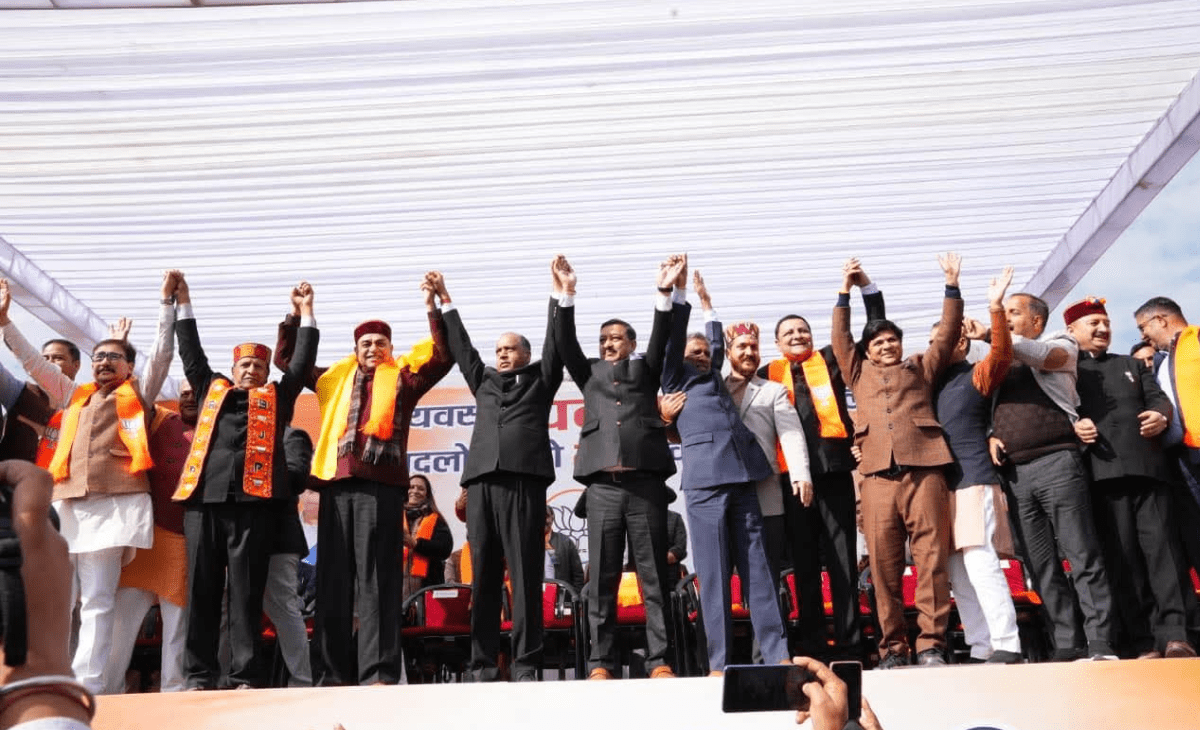 Jai Ram, Anurag, Bindal &…: Himachal BJP big guns sound war cry at Dharamshala rally against Sukhu govt’s 3-year ‘misrule’