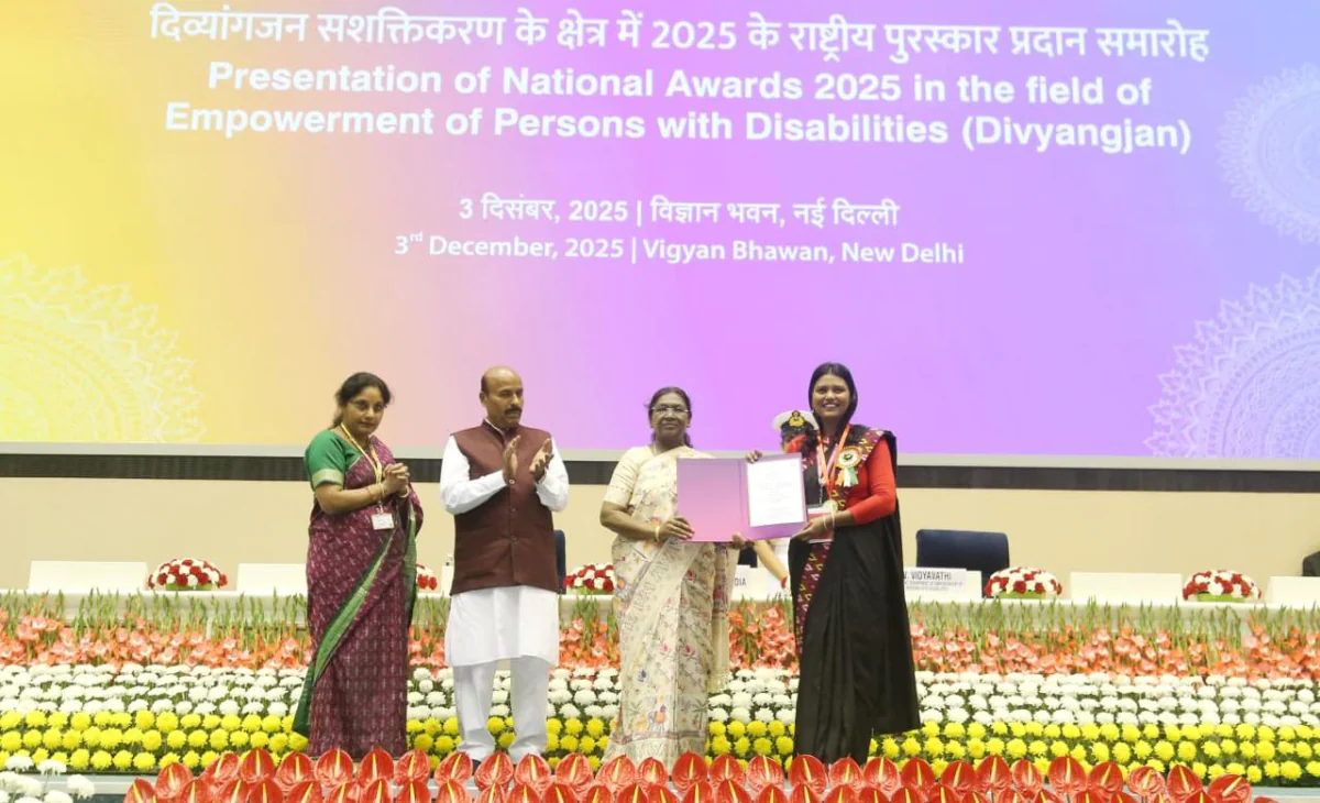 President Murmu honours ‘Kullu’s Pride’ Dr Shruti More Bhardwaj with National Award for Empowerment of Persons with Disabilities