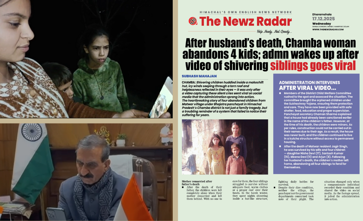 After TNR report, Himachal CM Sukhu comes to rescue of 3 Chamba kids abandoned by mother post husband’s d*eath