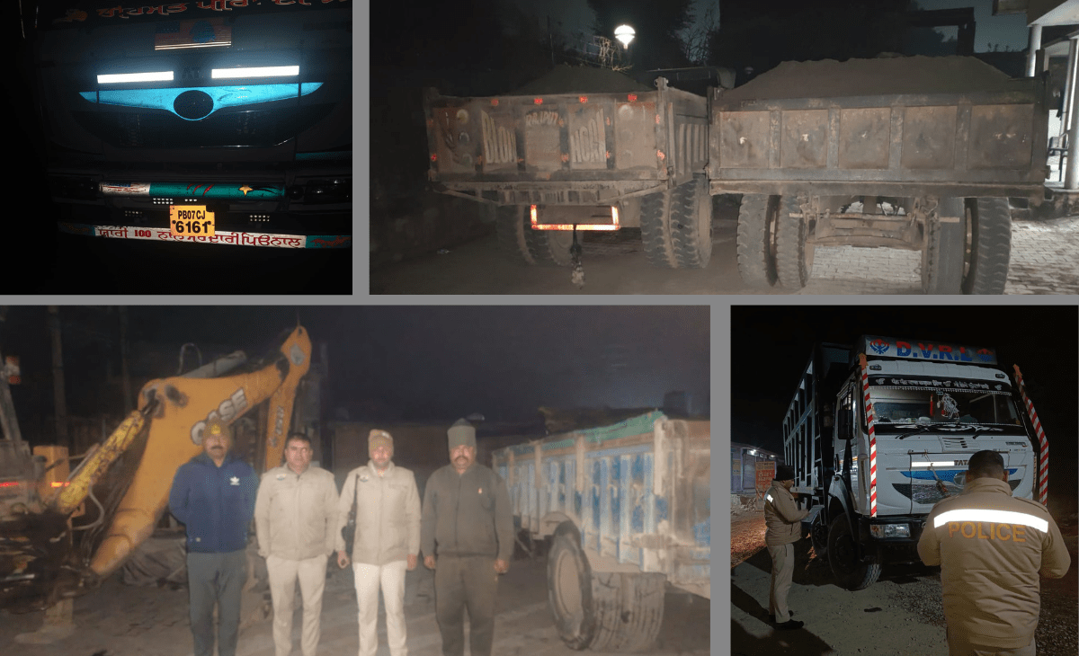 Nurpur Police’s Major Action Against Illegal Mining Mafia: 11 Vehicles Seized