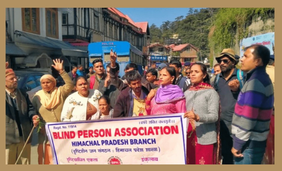 Protesting for 804 days, Himachal visually impaired association members block traffic outside CM Sukhu’s office
